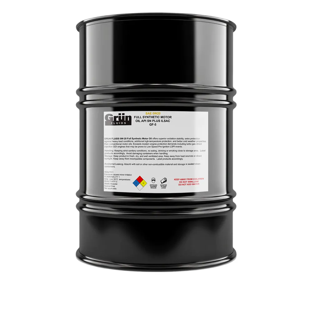 GRUN FLUIDS Synthetic Blend Motor Oils 0w20 fsmo 55gal
